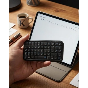 Hubrendy Kargo Mini Bluetooth Klavye Kablosuz Taşınabilir Cep Boyutu Klavye