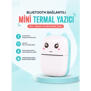 Hubrendy Kargo Mürekkepsiz Baskı Teknolojili Bluetooth Cep Yazıcısı