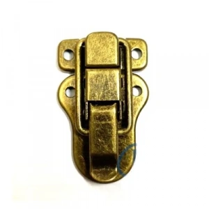 Hubrendy Kargo Sandık, Kutu Klipsi, Ön Kilidi - 48x30mm, Antik, 1 Adet
