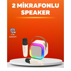 Hubrendy Kargo Ses Efektli Mikrofonlu Kablosuz Karaoke Sistemi