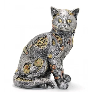 Hubrendy Kargo Steampunk Polyester Kedi Figürü Alk2454