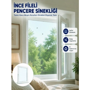 Hubrendy Kargo Tek Kanatlı Cırt Bantlı Pencere Sinekliği