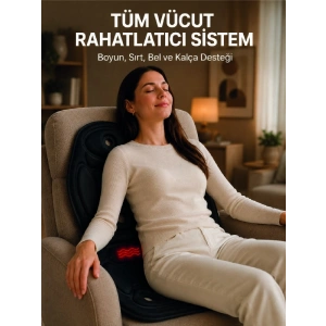 Hubrendy Kargo Titreşimli Isıtmalı Koltuk Tipi Masaj Minderi Ergonomik Tasarım