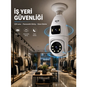 Hubrendy Kargo Wi-fi Çift Lens Ampul Kamera  Akıllı Ev Güvenliği