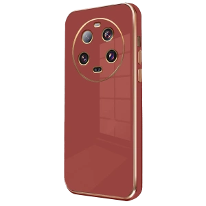 Hubrendy Bez Xiaomi Mi 14 Ultra Kılıf Volet Silikon - Kırmızı