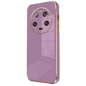 Hubrendy Bez Xiaomi Mi 14 Ultra Kılıf Volet Silikon - Mor