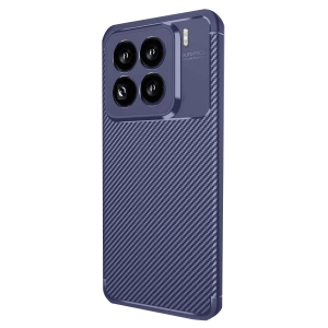 Hubrendy Bez Xiaomi Mi 15 Pro Kılıf Auto Focus Karbon Kapak - Lacivert