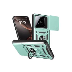 Hubrendy Bez Xiaomi Mi 15T Pars Lens Yüzüklü Silikon - Yeşil