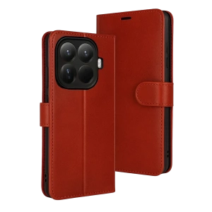 Hubrendy Bez Xiaomi Mi 15T Pro Trend S Plus Kapaklı Kılıf - Kırmızı
