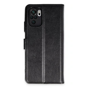 Hubrendy Bez Xiaomi Mi Note 10 Trend S Plus Kapaklı Kılıf - Siyah
