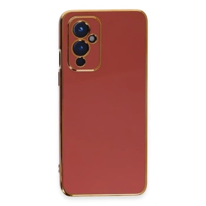 Hubrendy Bez One Plus 9 Kılıf Volet Silikon - Kırmızı