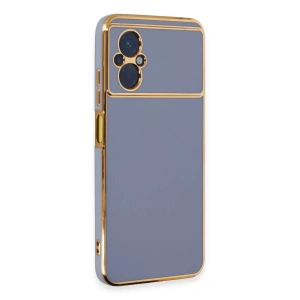 Hubrendy Bez Xiaomi Poco M5 Kılıf Volet Silikon - Mavi