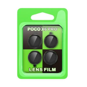 Hubrendy Bez Xiaomi Poco X6 Pro Raze Metal Kamera Lens - Siyah