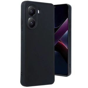 Hubrendy Bez Xiaomi Poco X7 Pro Kılıf Aras Deri Kapak - Siyah