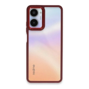 Hubrendy Bez Realme 10 Pro 5G Kılıf Dora Kapak - Kırmızı