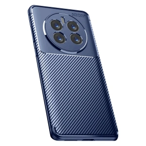 Hubrendy Bez Realme 12 Pro Plus Kılıf Auto Focus Karbon Kapak - Lacivert