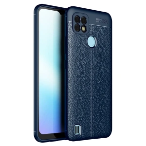 Hubrendy Bez Realme C21 Kılıf Auto Focus Kapak - Lacivert
