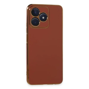 Hubrendy Bez Realme C53 Kılıf Volet Silikon - Kırmızı