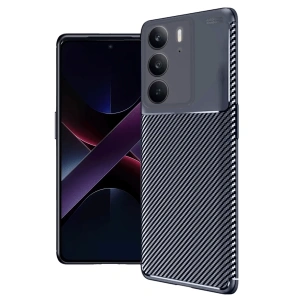 Hubrendy Bez Realme C75 4G Auto Focus Karbon Kapak - Lacivert