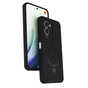 Hubrendy Bez Xiaomi Redmi 15 4G Regal Magsafe Standlı Kapak - Siyah
