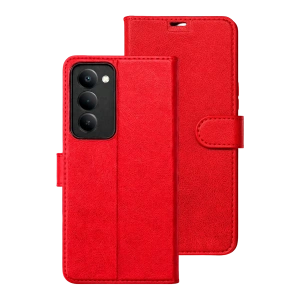 Hubrendy Bez Xiaomi Redmi 15 5G Trend S Plus Kapaklı Kılıf - Kırmızı