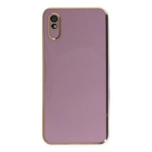 Hubrendy Bez Xiaomi Redmi 9A Kılıf Volet Silikon - Mor