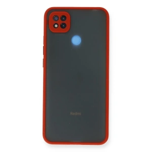 Hubrendy Bez Xiaomi Redmi 9C Kılıf Montreal Silikon Kapak - Kırmızı