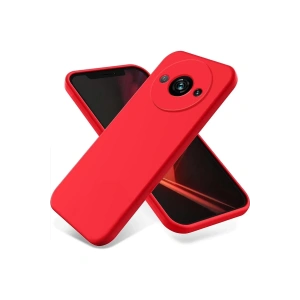 Hubrendy Bez Xiaomi Redmi A3 4G Kılıf First Silikon - Kırmızı