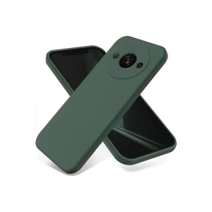 Hubrendy Bez Xiaomi Redmi A3 4G Kılıf First Silikon - Koyu Yeşil