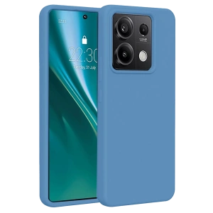 Hubrendy Bez Xiaomi Redmi Note 13 Pro 4G Kılıf First Silikon - Mavi