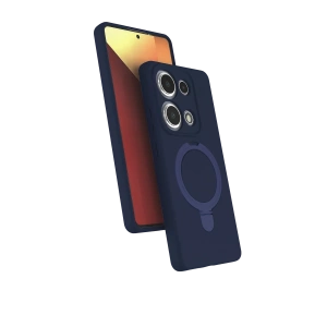 Hubrendy Bez Xiaomi Redmi Note 13 Pro 4G Regal Magsafe Standlı Kapak - Lacivert