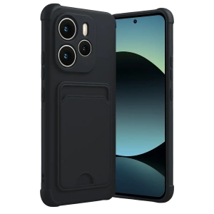 Hubrendy Bez Xiaomi Redmi Note 14 4G Kelvin Kartvizitli Silikon - Siyah