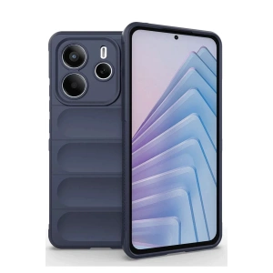 Hubrendy Bez Xiaomi Redmi Note 14 4G Kılıf Optimum Silikon - Lacivert
