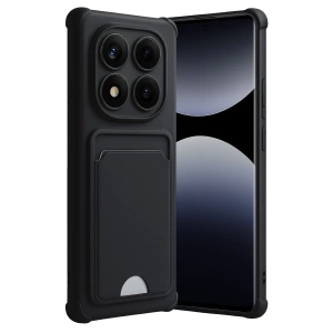 Hubrendy Bez Xiaomi Redmi Note 14 Pro 4G Kelvin Kartvizitli Silikon - Siyah