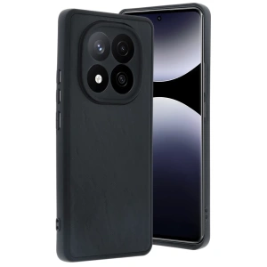 Hubrendy Bez Xiaomi Redmi Note 14 Pro 4G Kılıf Aras Deri Kapak - Siyah