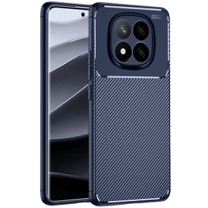 Hubrendy Bez Xiaomi Redmi Note 14 Pro 5G Kılıf Auto Focus Karbon Kapak - Lacivert