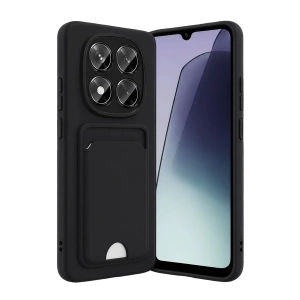 Hubrendy Bez Xiaomi Redmi Note 15 Pro 5G Kelvin Kartvizitli Silikon - Siyah