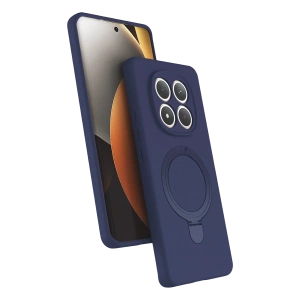 Hubrendy Bez Xiaomi Redmi Note 15 Pro 5G Regal Magsafe Standlı Kapak - Lacivert