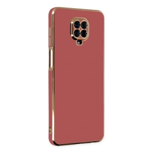 Hubrendy Bez Xiaomi Redmi Note 9 Pro Kılıf Volet Silikon - Kırmızı
