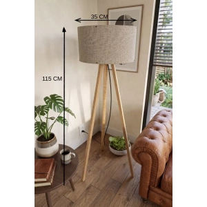 Hubrendy SH 3 Ayaklı Tripod Lambader Vizon Kumaş Başlık