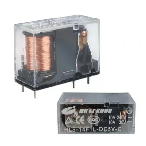 Hubrendy SH 5 Volt Şeffaf 5 Bacak 10a Tek Kontak Röle Hls14f1l-dc5v-c