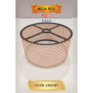 Hubrendy SH Antik Kiremit Lambader Başlığı 35 Cm Mega Boy