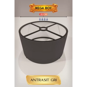 Hubrendy SH Antrasit Gri Lambader Başlığı 35 Cm Mega Boy