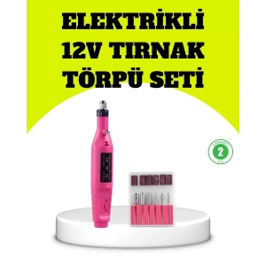 Hubrendy SH Elektrikli Manikür Pedikür Törpü Seti 6 Başlıklı