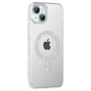 Hubrendy SH Joko Apple İphone 14 Move Taşlı Magsafe Kapak - Natural Grey