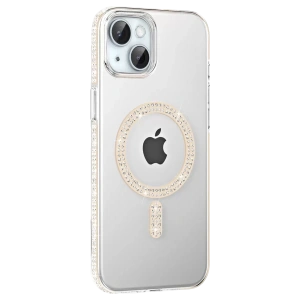 Hubrendy SH Joko Apple İphone 14 Move Taşlı Magsafe Kapak - Pembe
