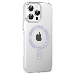 Hubrendy SH Joko Apple İphone 14 Pro Max Move Taşlı Magsafe Kapak - Lila
