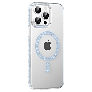 Hubrendy SH Joko Apple İphone 14 Pro Max Move Taşlı Magsafe Kapak - Mavi