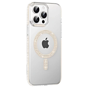 Hubrendy SH Joko Apple İphone 14 Pro Max Move Taşlı Magsafe Kapak - Pembe