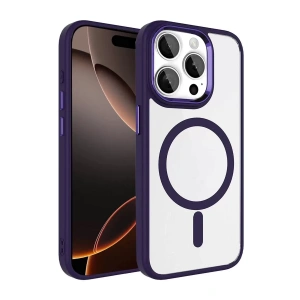 Hubrendy SH Joko Apple İphone 15 Pro Max Terea Magsafe Kapak - Derin Mor